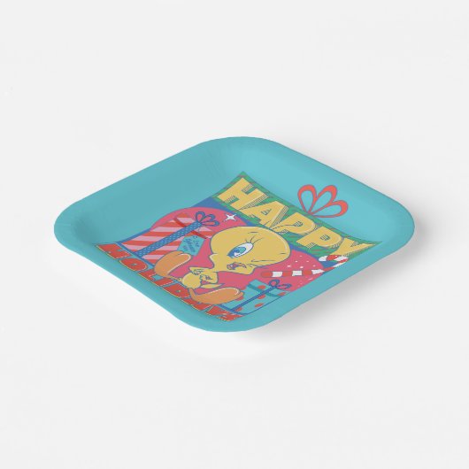 LOONEY TUNES™ | TWEETY™ Happy Holidays Pappteller (Gewinkelt)
