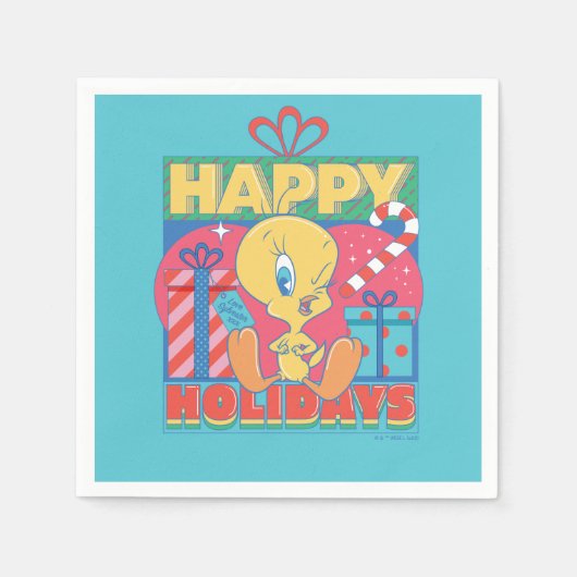 LOONEY TUNES™ | TWEETY™ Happy Holidays Serviette (Vorderseite)