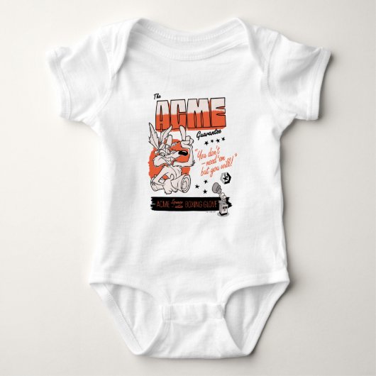 LOONEY TUNES™ | WILE E. COYOTE™ ACME Boxhandschuh Baby Strampler (Vorderseite)