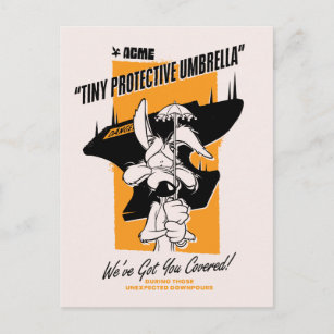 LOONEY TUNES™   WILE E. COYOTE™ ACME Tiny Umbrella Postkarte