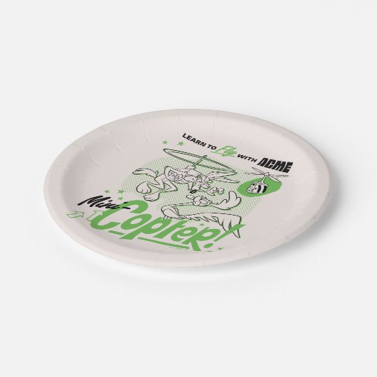 LOONEY TUNES™ | WILE E. COYOTE™ Mini-Copter-Acme Pappteller (Schrägansicht)