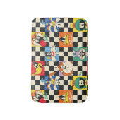 LOONEY TUNES™ Zeichen auf Schwarz/Weiß-Schachbrett Badematte (Vorderseite Vertikal)