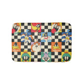 LOONEY TUNES™ Zeichen auf Schwarz/Weiß-Schachbrett Badematte (Vorderseite)