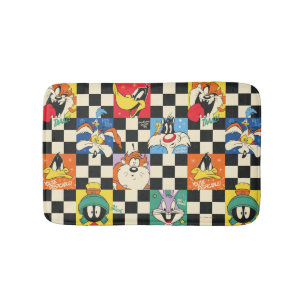 LOONEY TUNES™ Zeichen auf Schwarz/Weiß-Schachbrett Badematte