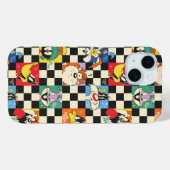 LOONEY TUNES™ Zeichen auf Schwarz/Weiß-Schachbrett Case-Mate iPhone Hülle (Rückseite (Horizontal))