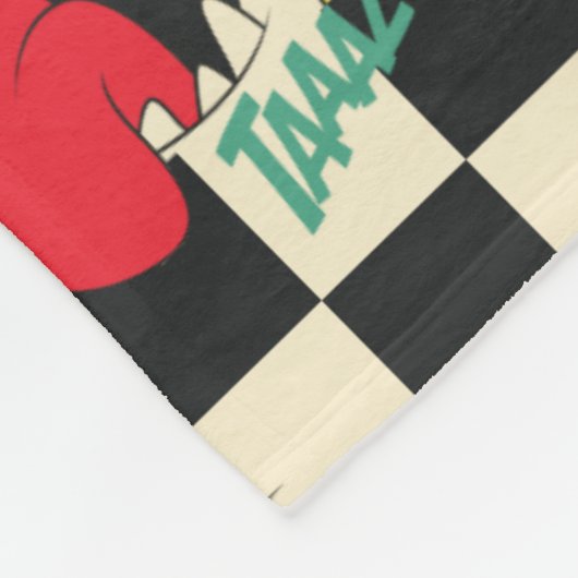 LOONEY TUNES™ Zeichen auf Schwarz/Weiß-Schachbrett Fleecedecke (Ecke)