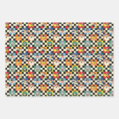 LOONEY TUNES™ Zeichen auf Schwarz/Weiß-Schachbrett Geschenkpapier Set (Vorderseite 3)