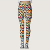 LOONEY TUNES™ Zeichen auf Schwarz/Weiß-Schachbrett Leggings (Vorderseite)