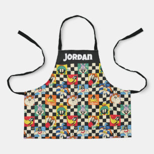 LOONEY TUNES™ Zeichen auf Schwarz/Weiß-Schachbrett Schürze