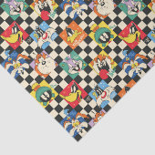 LOONEY TUNES™ Zeichen auf Schwarz/Weiß-Schachbrett Seidenpapier (Ausschnitt)