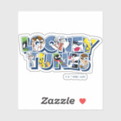LOONEY TUNES™ Zeichen in Buchstaben Aufkleber (Blatt)