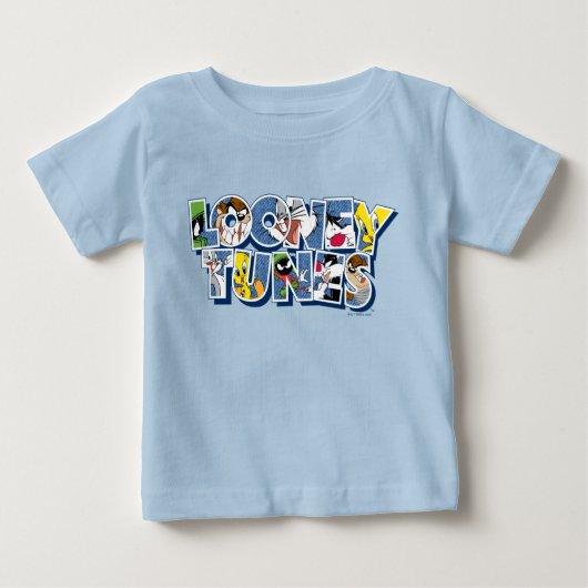 LOONEY TUNES™ Zeichen in Buchstaben Baby T-shirt (Vorderseite)