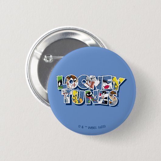LOONEY TUNES™ Zeichen in Buchstaben Button (Vorne & Hinten)