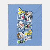 LOONEY TUNES™ Zeichen in Buchstaben Fleecedecke (Vorderseite)