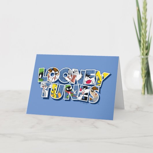 LOONEY TUNES™ Zeichen in Buchstaben Karte (Vorderseite)