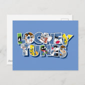 LOONEY TUNES™ Zeichen in Buchstaben Postkarte (Vorne/Hinten)