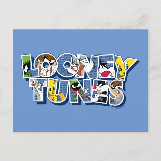 LOONEY TUNES™ Zeichen in Buchstaben Postkarte (Vorderseite)