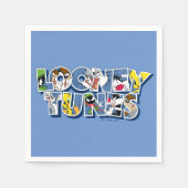 LOONEY TUNES™ Zeichen in Buchstaben Serviette (Vorderseite)