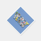 LOONEY TUNES™ Zeichen in Buchstaben Serviette (Ecke)
