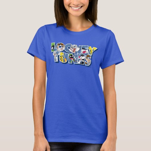 LOONEY TUNES™ Zeichen in Buchstaben T-Shirt (Vorderseite)