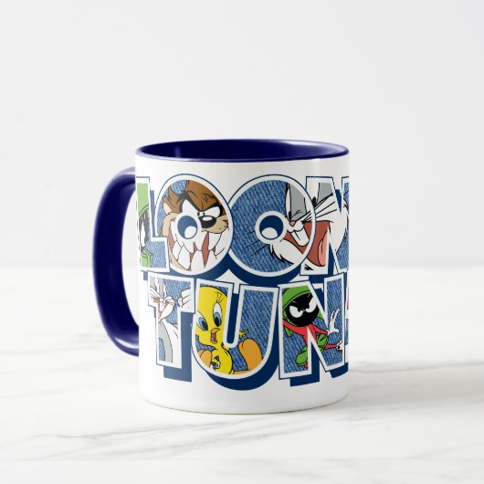 LOONEY TUNES™ Zeichen in Buchstaben Tasse (Vorderseite Links)