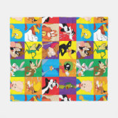 LOONEY TUNES™ Zeichengitter Fleecedecke (Vorderseite (Horizontal))
