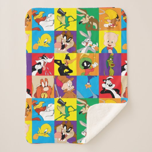 LOONEY TUNES™ Zeichengitter Sherpadecke (Vorderseite)