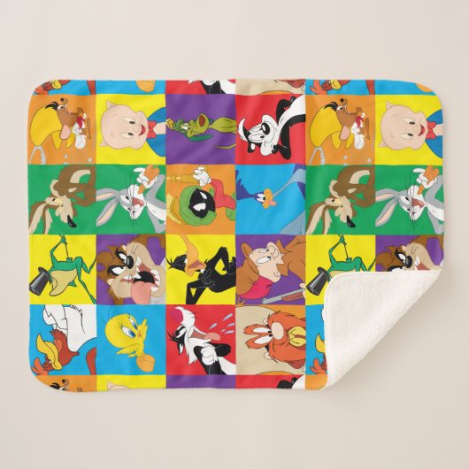 LOONEY TUNES™ Zeichengitter Sherpadecke (Vorderseite (Horizontal))