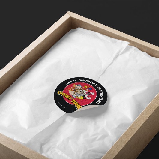 LOONEY TUNES™ Zeichengruppe | Geburtstag Runder Aufkleber