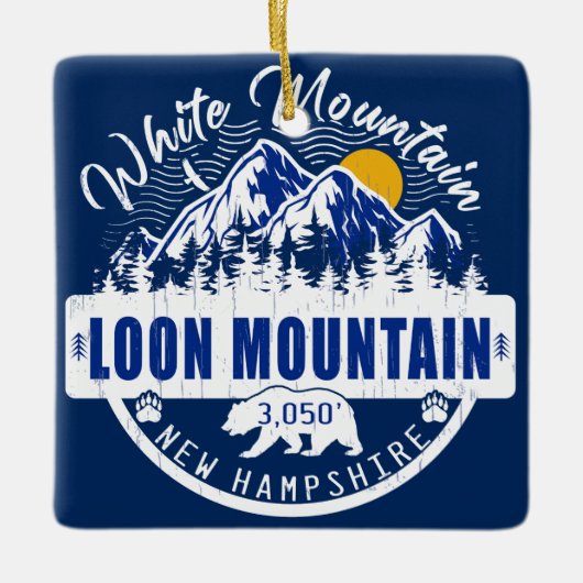 loongebirge neues Hampshire Vintages Camping Keramikornament (Vorderseite)