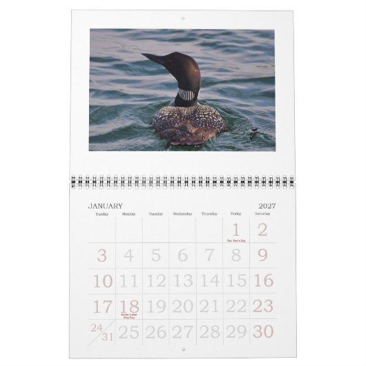 Loons auf dem Rideau Kalender (Jan 2027)