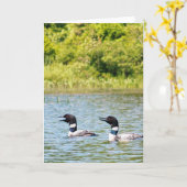 Loons Calling the Others Karte (Gelbe Blume)