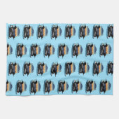 Loons Couple Sunset Blue Geschirrtuch (Horizontal)