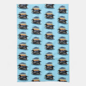 Loons Couple Sunset Blue Geschirrtuch (Vertikal)