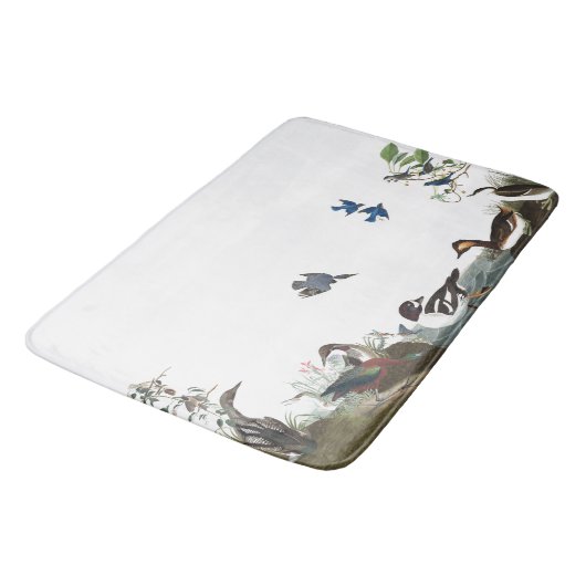 Loons-Drossel-Vogel-Tier-Tier-Bad-Matte Badematte (Schrägansicht)