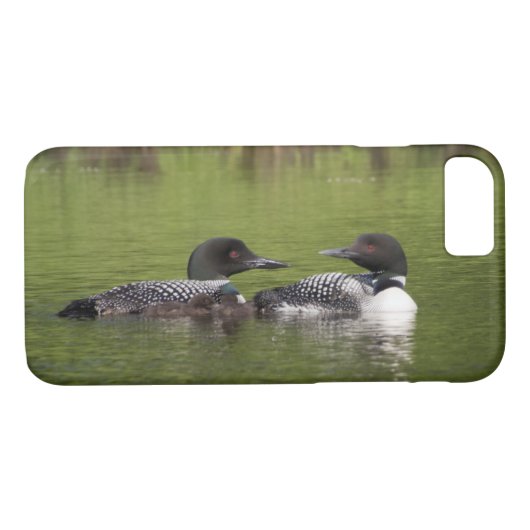 Loons mit Kükentelefonkasten Case-Mate iPhone Hülle (Rückseite (Horizontal))