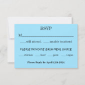 Loons Sundet Blue RSVP Karte (Vorderseite)