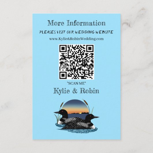 Loons Sunset Blue Begleitkarte (Rückseite)