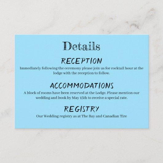 Loons Sunset Blue Begleitkarte (Vorderseite)