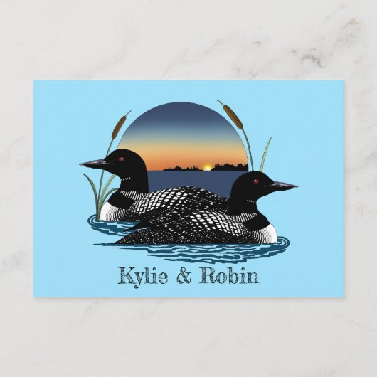 Loons Sunset Blue Begleitkarte (Rückseite)