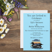 Loons Sunset Blue Einladung