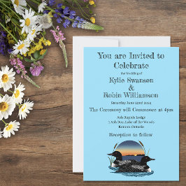 Loons Sunset Blue Einladung