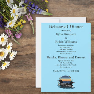 Loons Sunset Blue Einladung