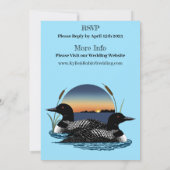 Loons Sunset Blue Einladung (Rückseite)