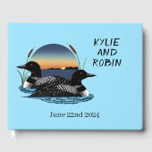 Loons Sunset Blue Gästebuch (Vorderseite)