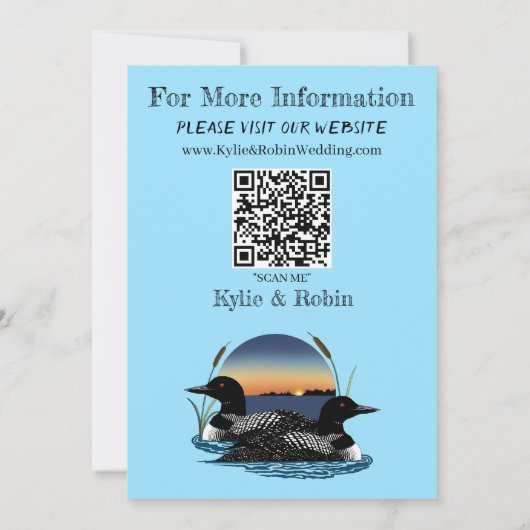 Loons Sunset Blue Save The Date (Rückseite)