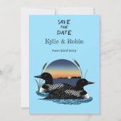 Loons Sunset Blue Save The Date (Vorderseite)