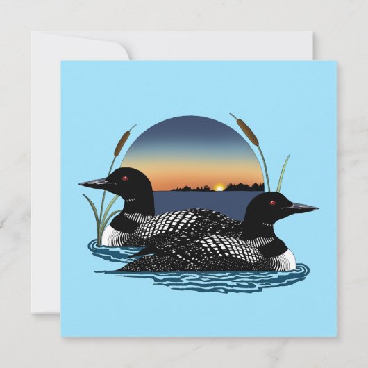 Loons Sunset Blue Save The Date (Rückseite)