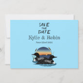 Loons Sunset Blue Save The Date (Vorderseite)