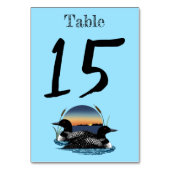 Loons Sunset Blue Tischnummer (Rückseite)